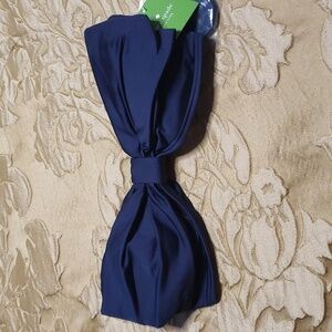 Kate Spade Bandeau Bow Bikini Top, Rich Navy, size XS
